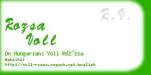 rozsa voll business card